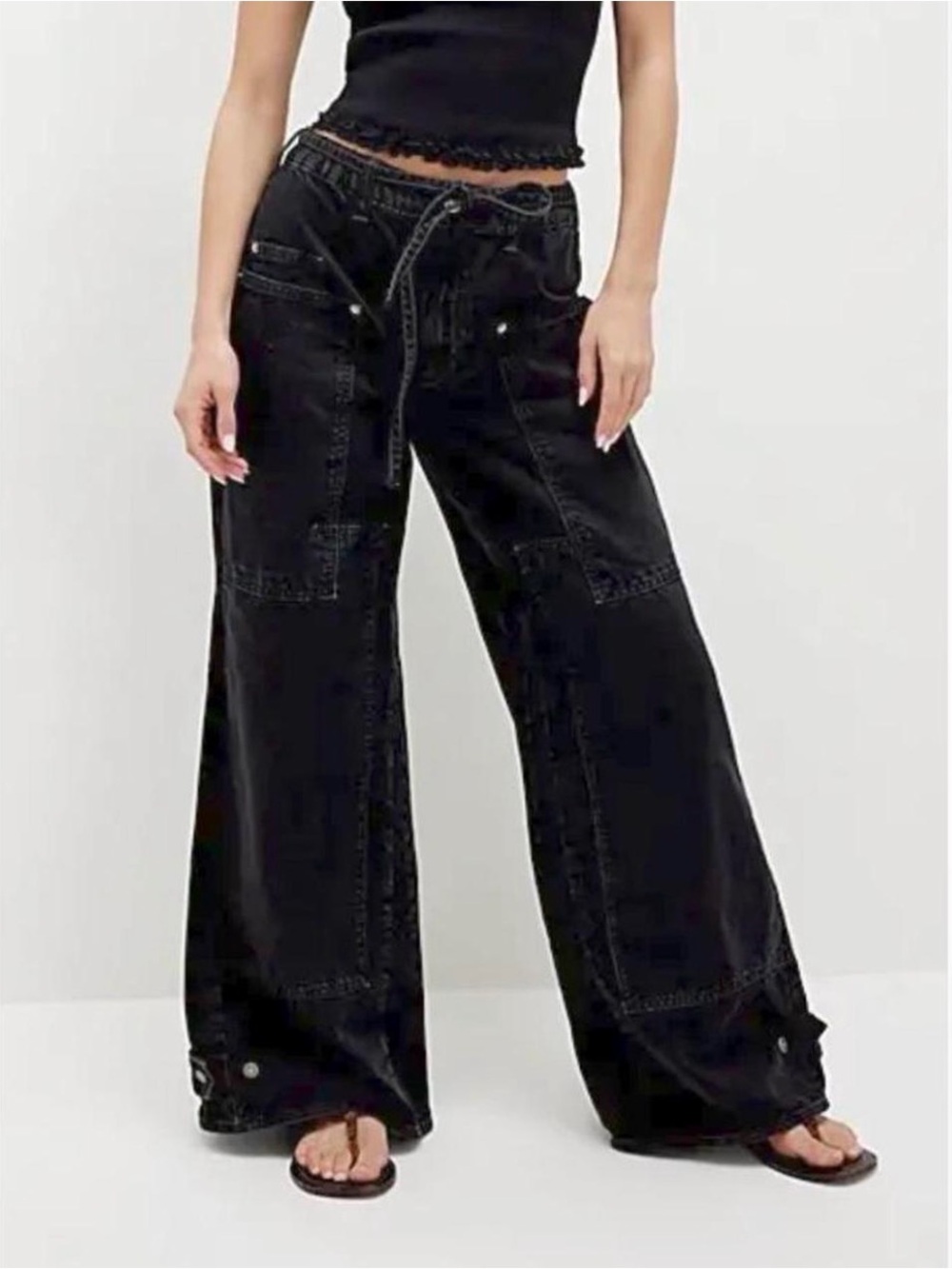 Free People/ We The Free  CRVY Outlaw wide-leg jeans from XS